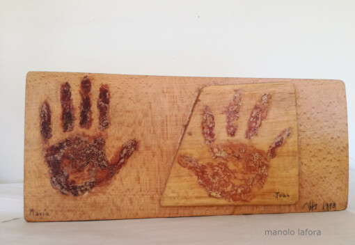 children's  hands. by m.lafora.